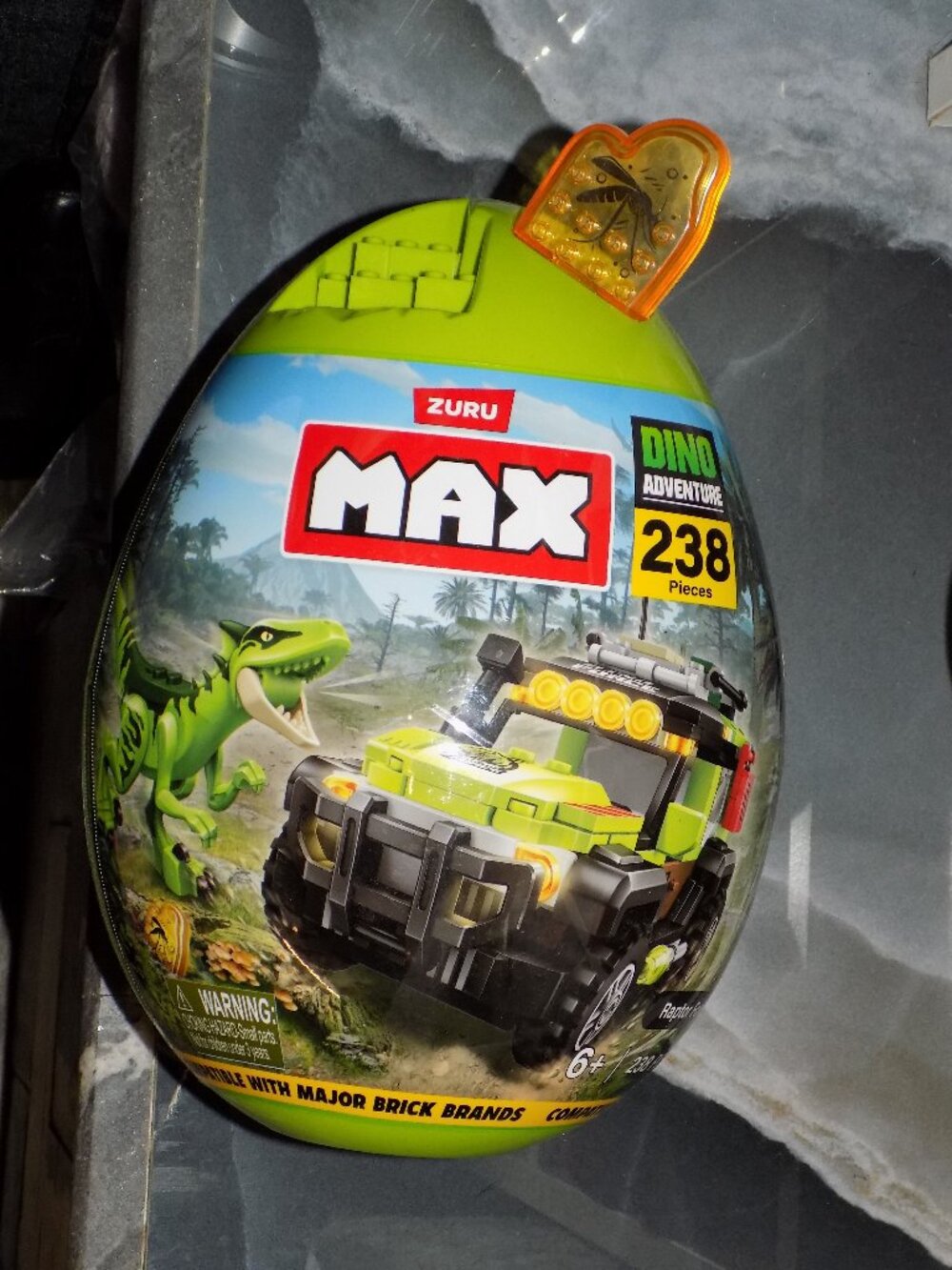 ZURU MAX Egg Build Dino Raptor Force Building Brick Set 238 Pieces New
